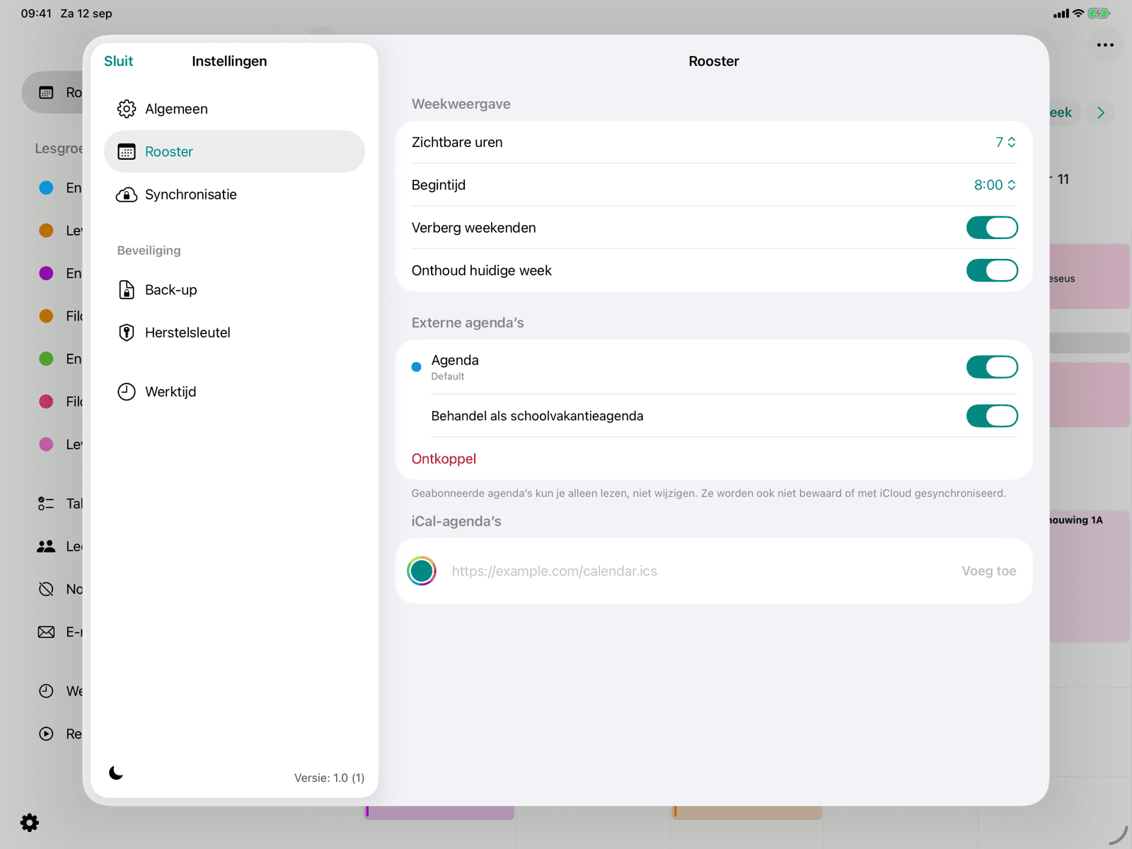 Agenda-instellingen