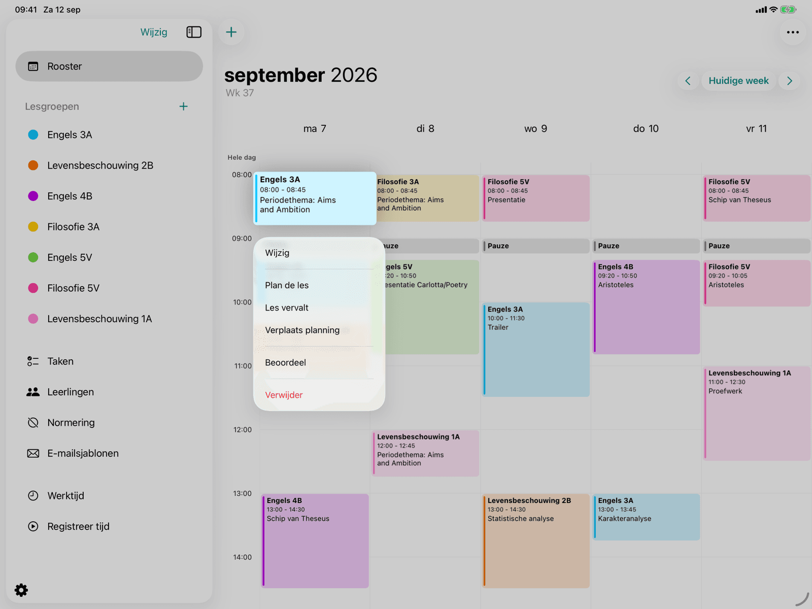 Les in de agenda