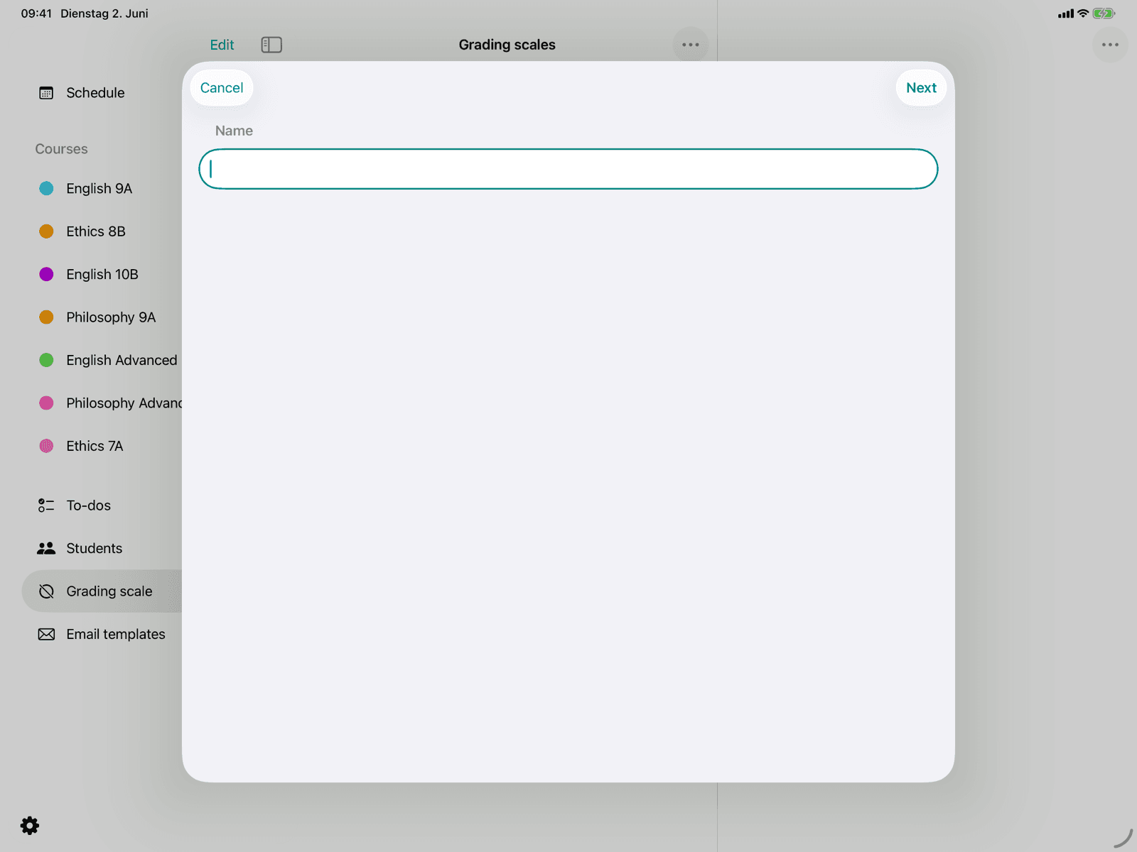 Create grading key