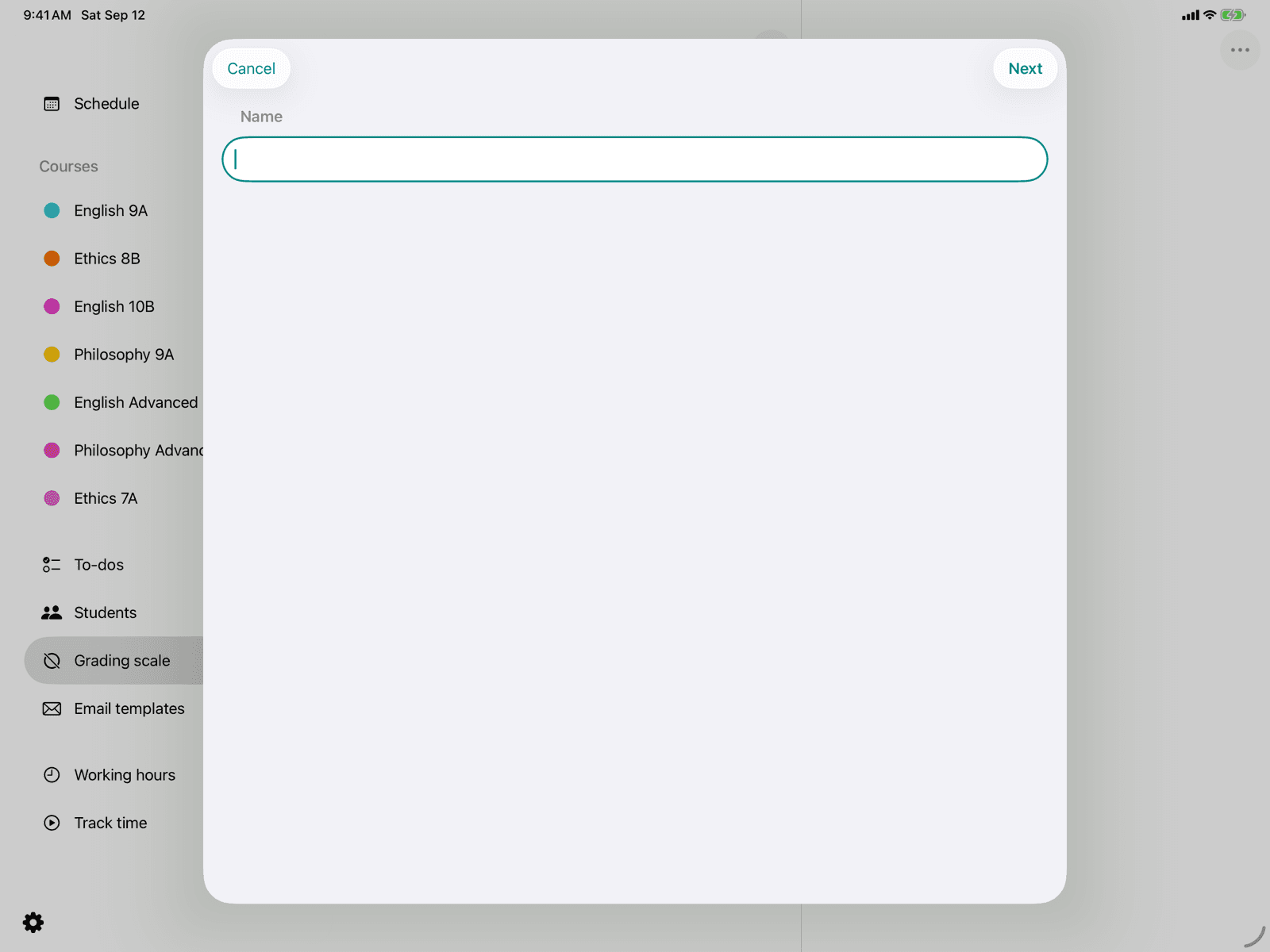 Create grading key
