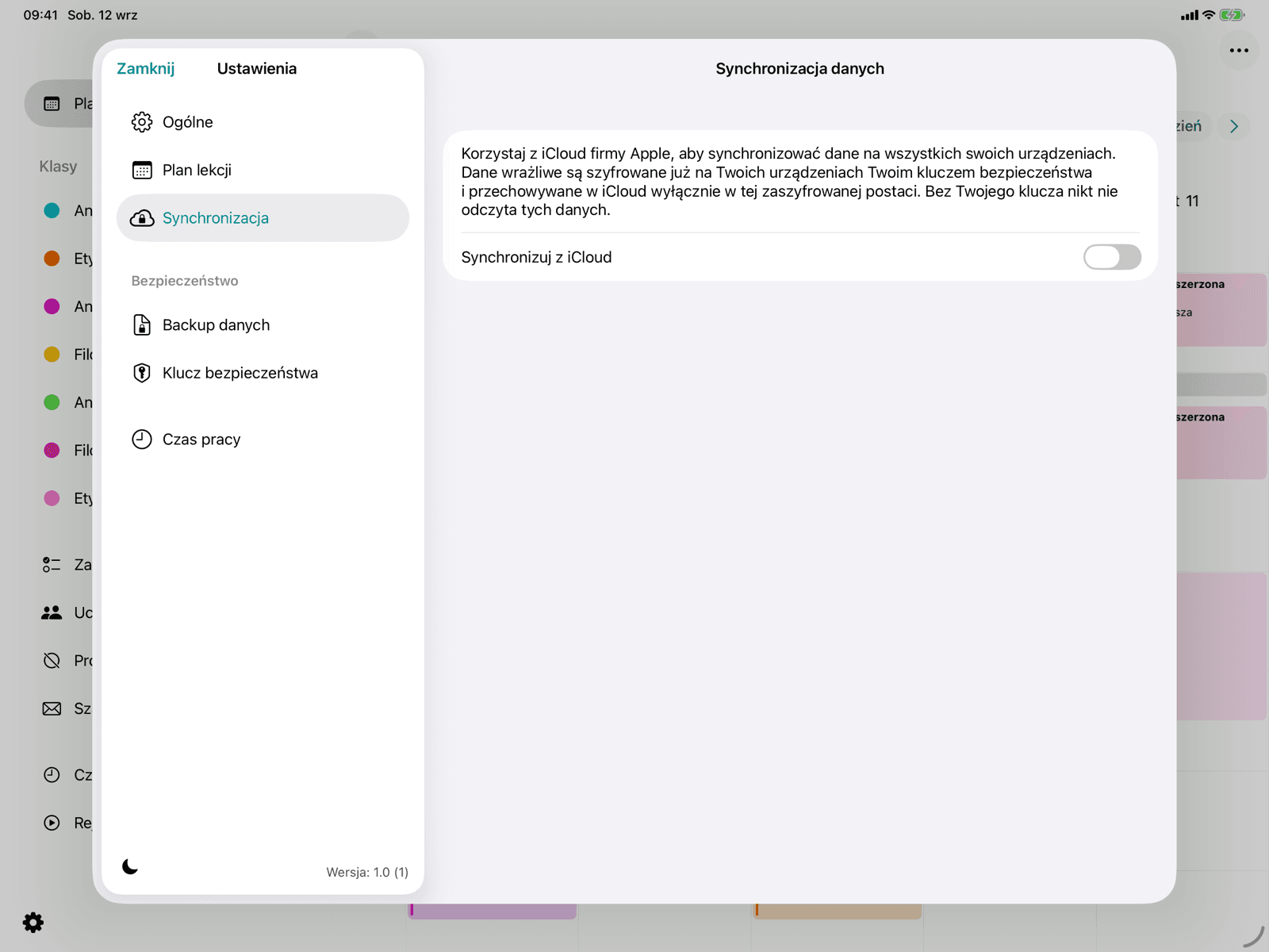 Synchronizacja z iCloud