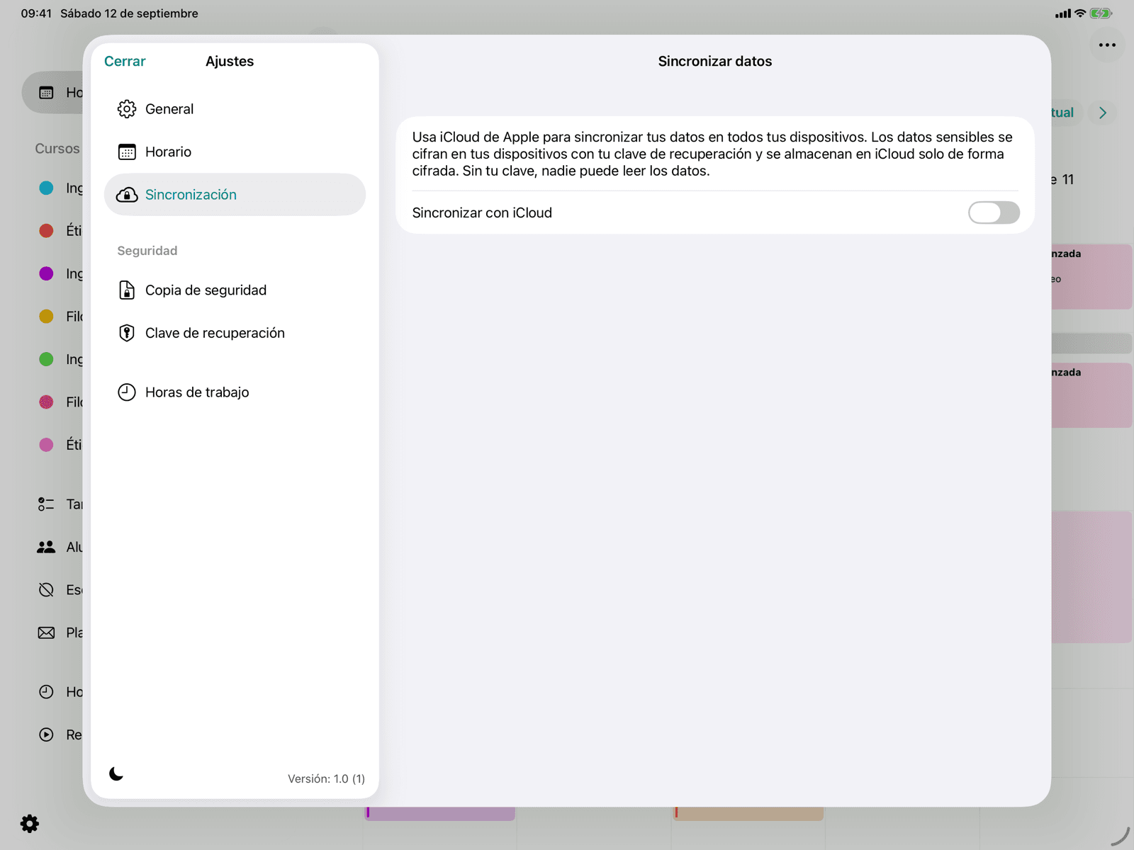 Sincronización con iCloud