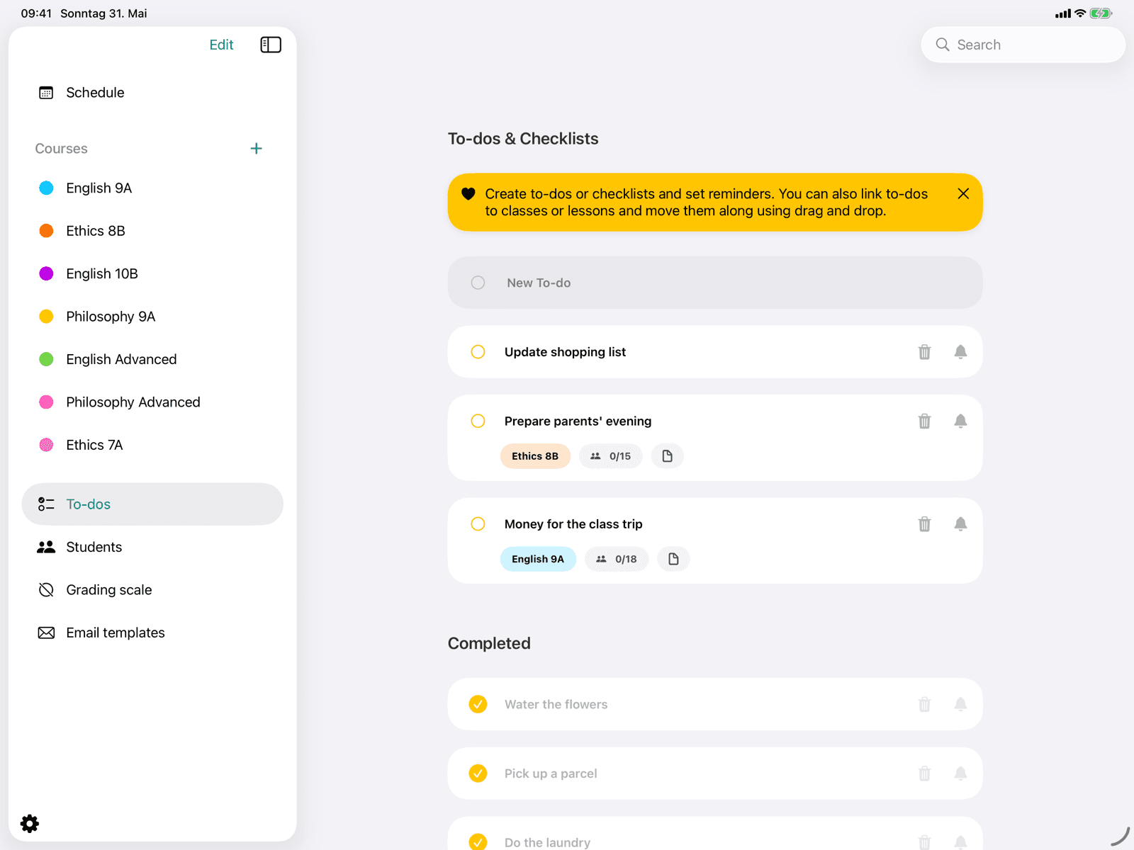 To-dos & checklists