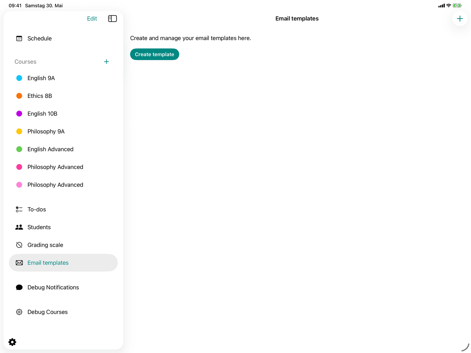 List of email templates