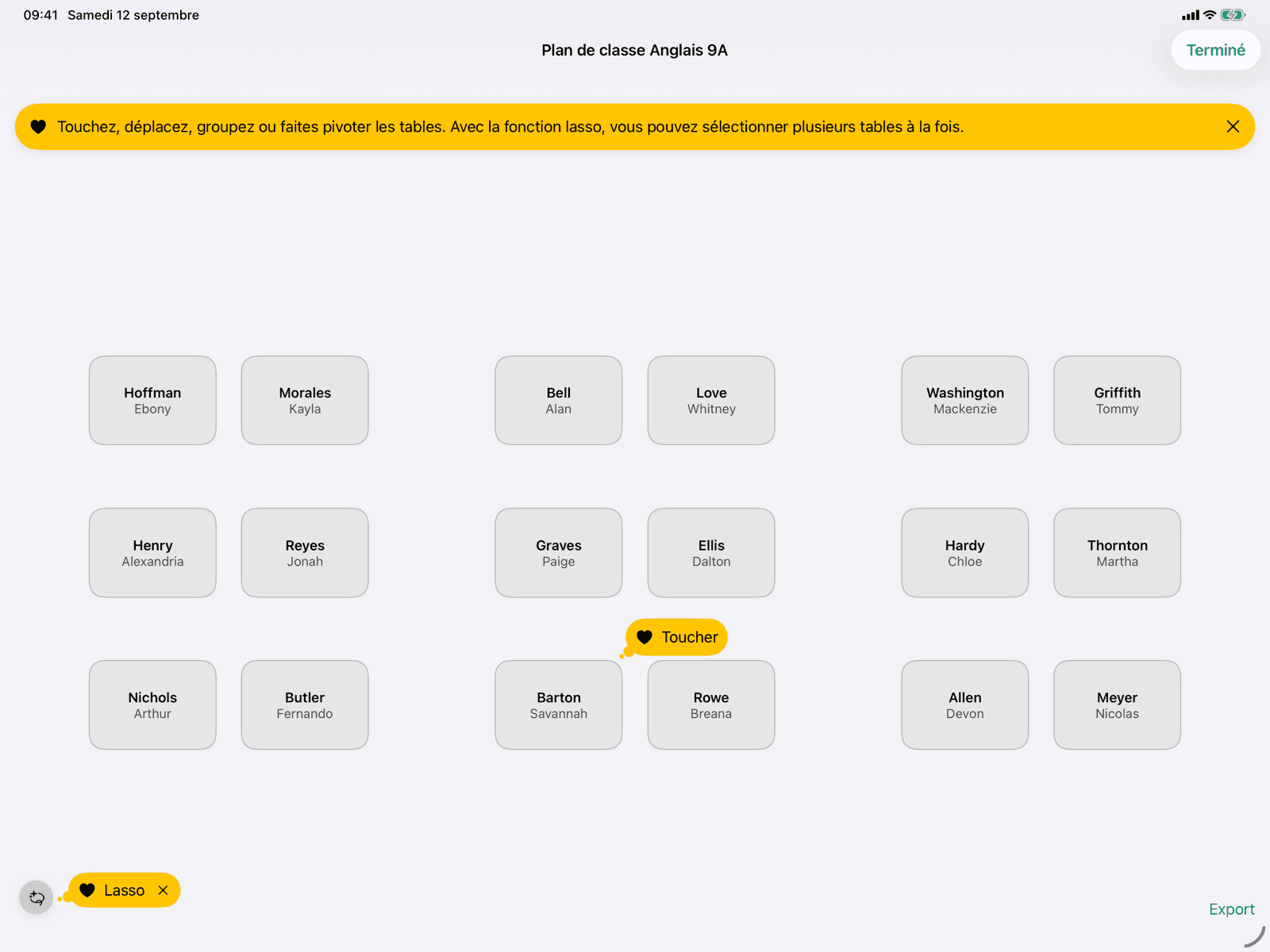 Plan de classe