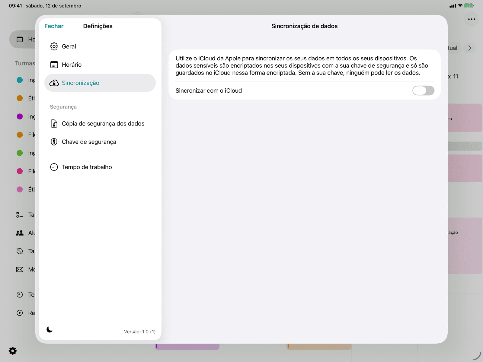 Sincronização iCloud